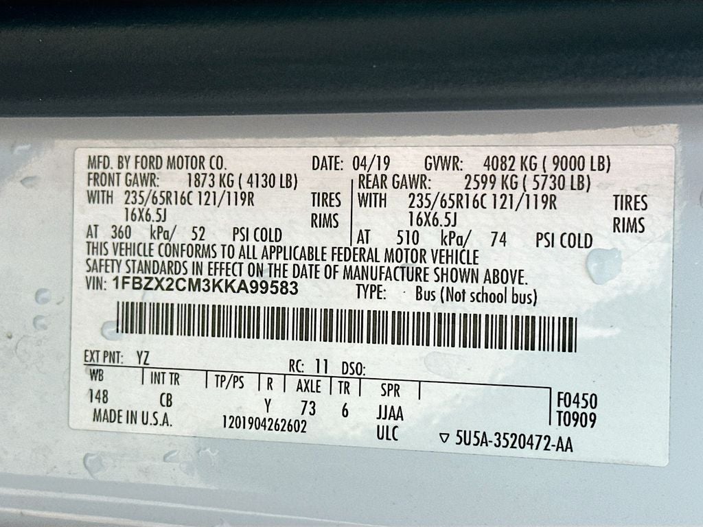 2019 Ford Transit Wagon XLT