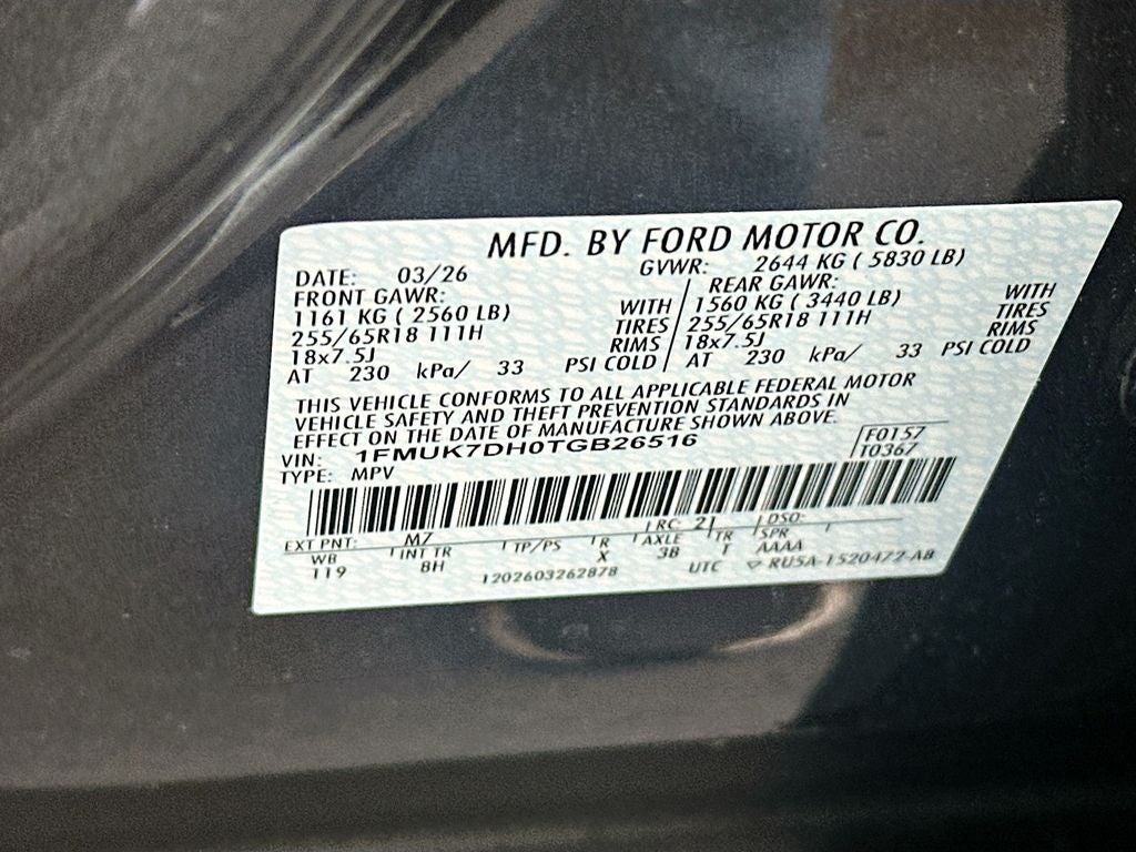 2026 Ford Explorer Active w/200A Pkg