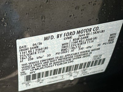 2026 Ford Explorer Active w/100A Pkg
