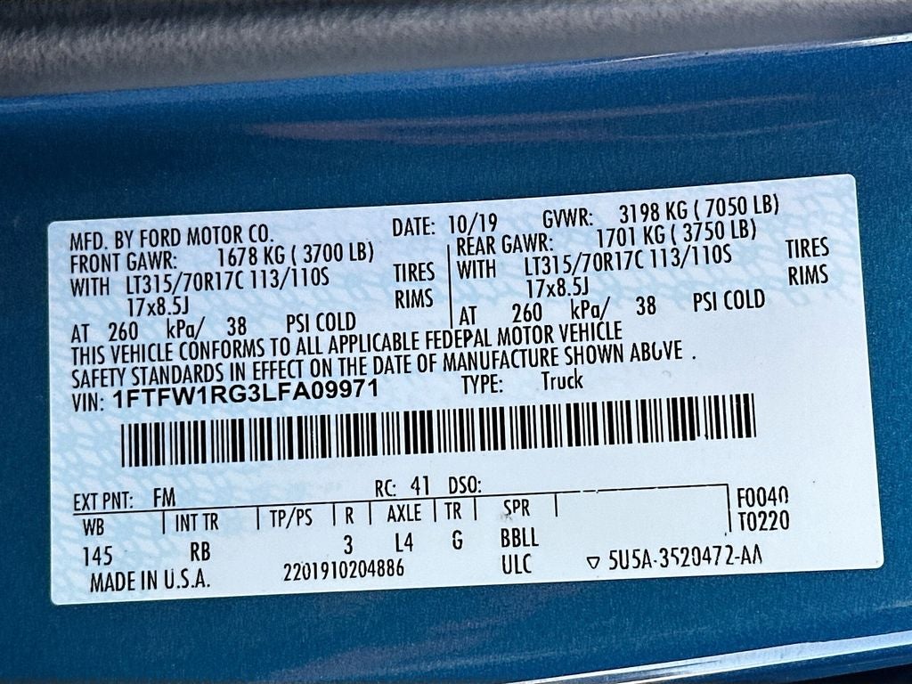 2020 Ford F-150 Raptor