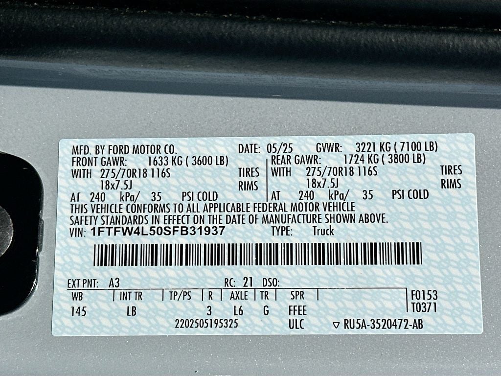 2025 Ford F-150 Tremor