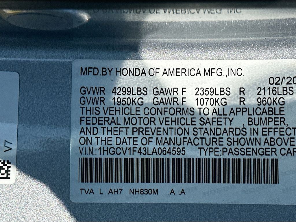 2020 Honda Accord EX