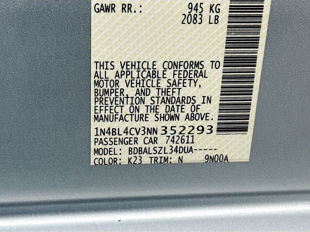 2022 Nissan Altima 2.5 SR