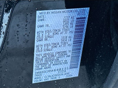 2025 Nissan Frontier S