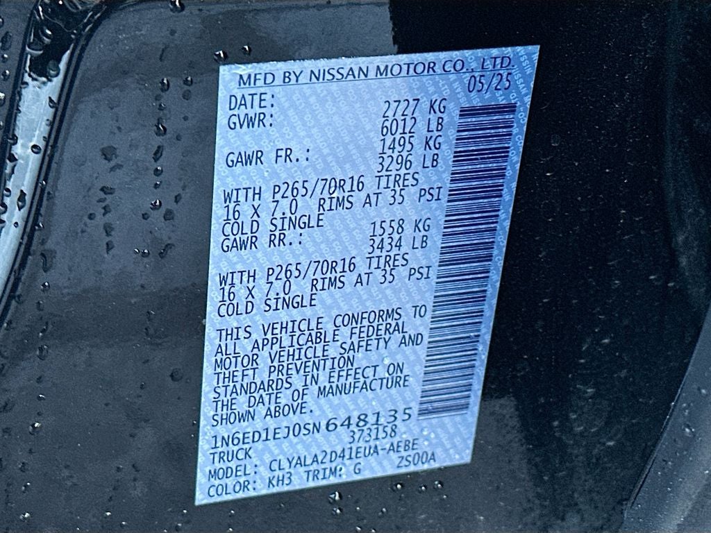 2025 Nissan Frontier S