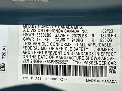 2023 Honda Civic Sport