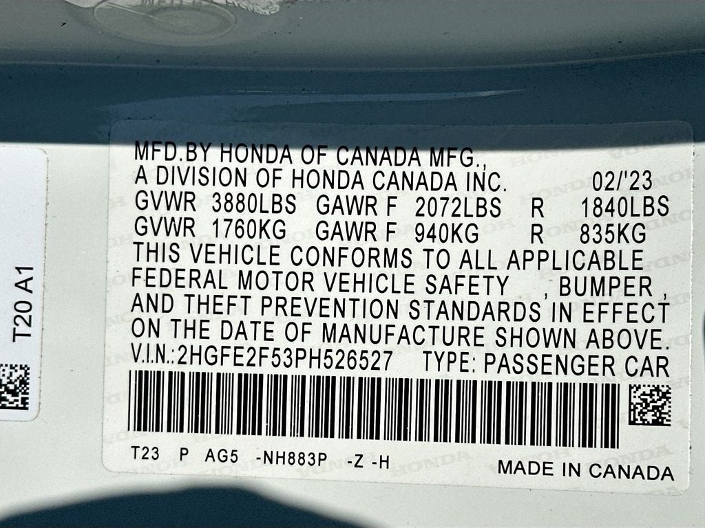 2023 Honda Civic Sport