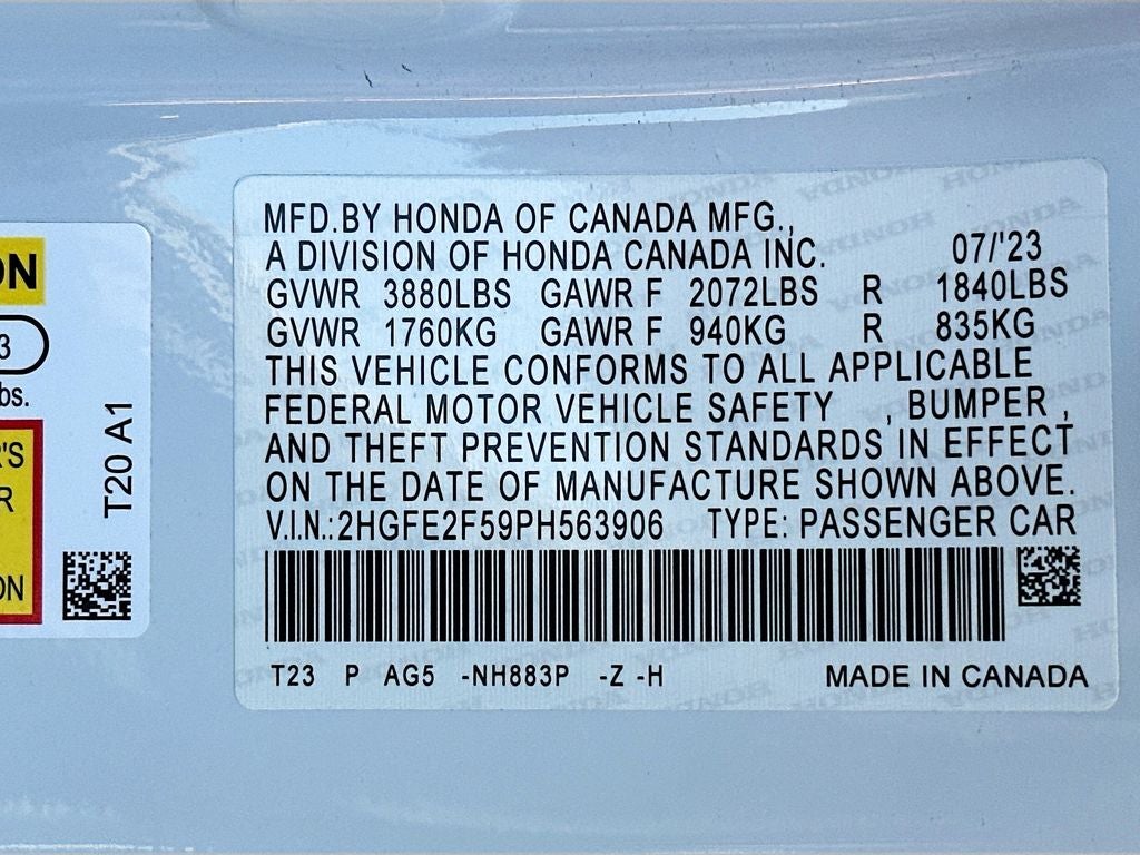 2023 Honda Civic Sport