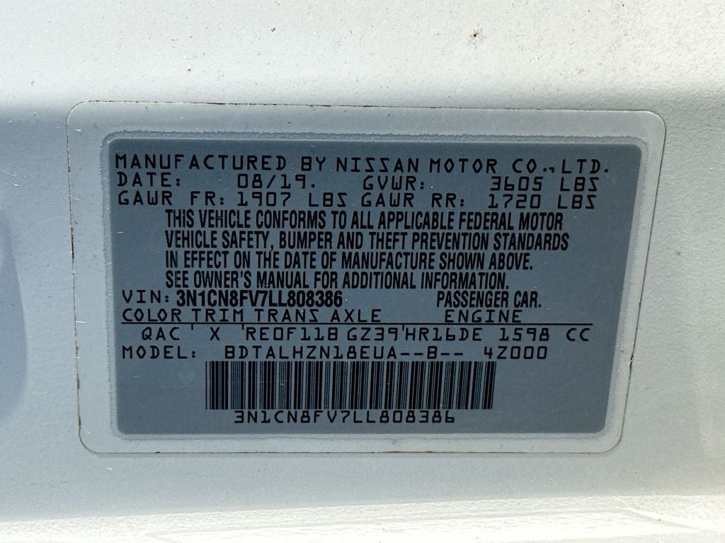 2020 Nissan Versa SR