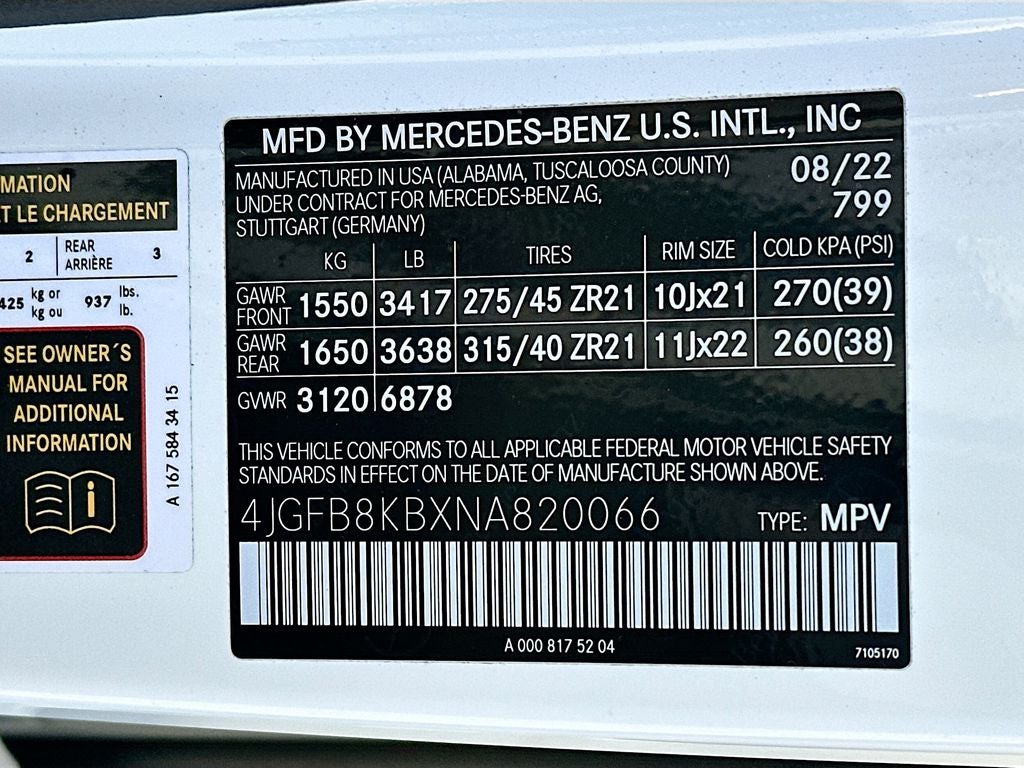 2022 Mercedes-Benz GLE SUV AMG® 63