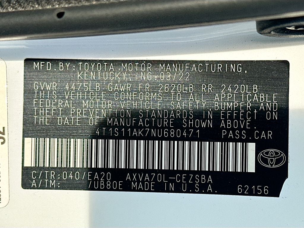 2022 Toyota Camry SE