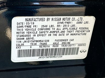 2019 INFINITI Q50 3.0t Signature Edition