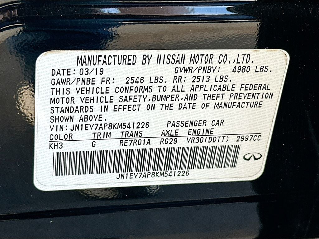 2019 INFINITI Q50 3.0t Signature Edition